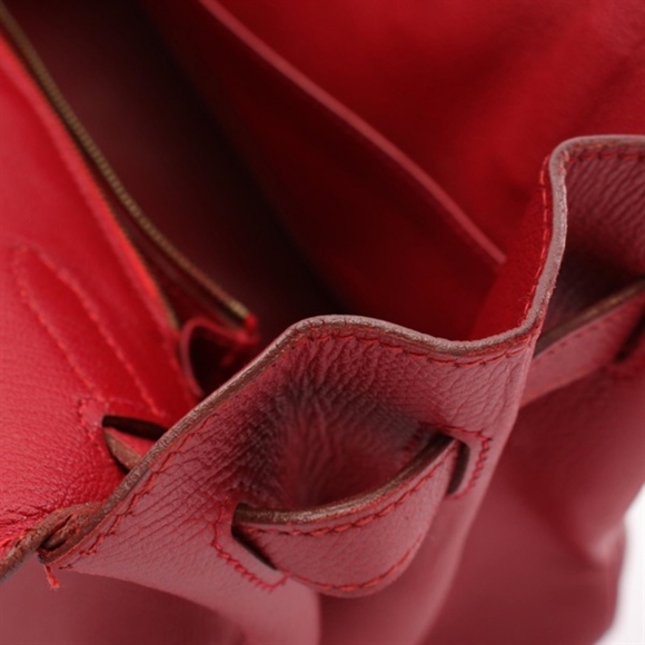 HERMÈS 1996 Birkin 30 Gold Hardware Courchevel Leather Red Vermillon - Picture 11 of 16